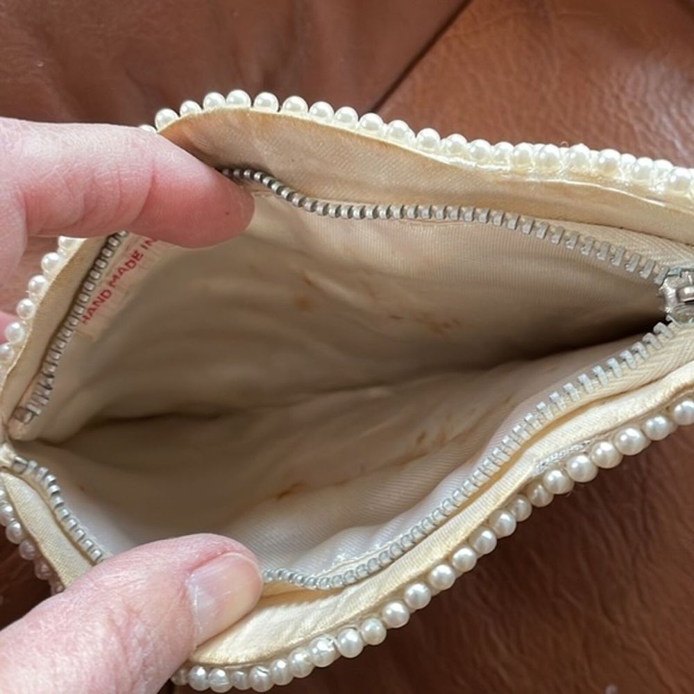Handmade in Japan Faux Pearl and Beaded Small Evening Clutch. Refer to photos. - Picture 5 of 5